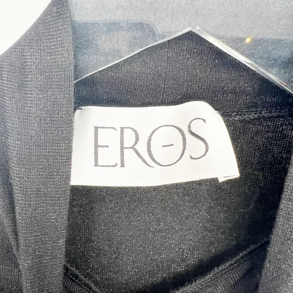 Eros Sparkle‎ Mock Neck Classic Pullover S Black - Picture 5 of 7